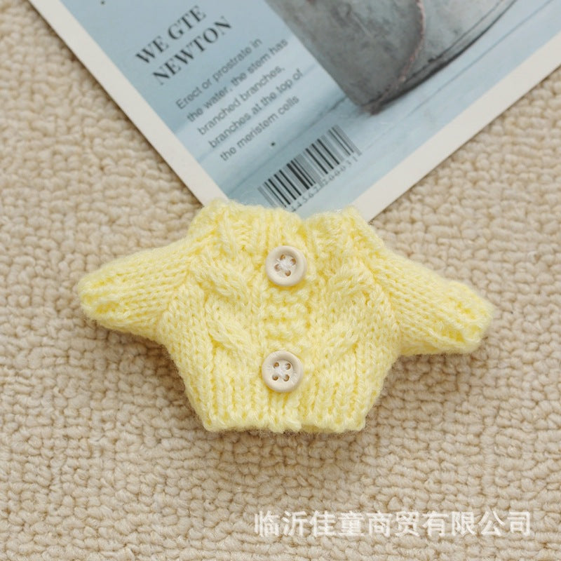 Wholesale 10pcs Mini colored button sweater Doll Accessories
