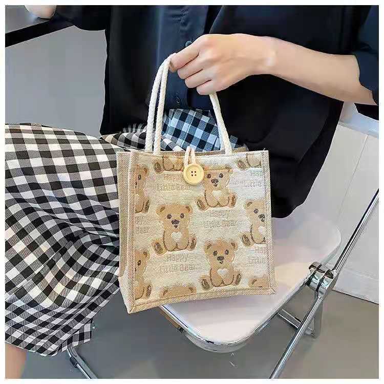 Wholesale Japanese style bag lunch bag student one-shoulder linen handbag