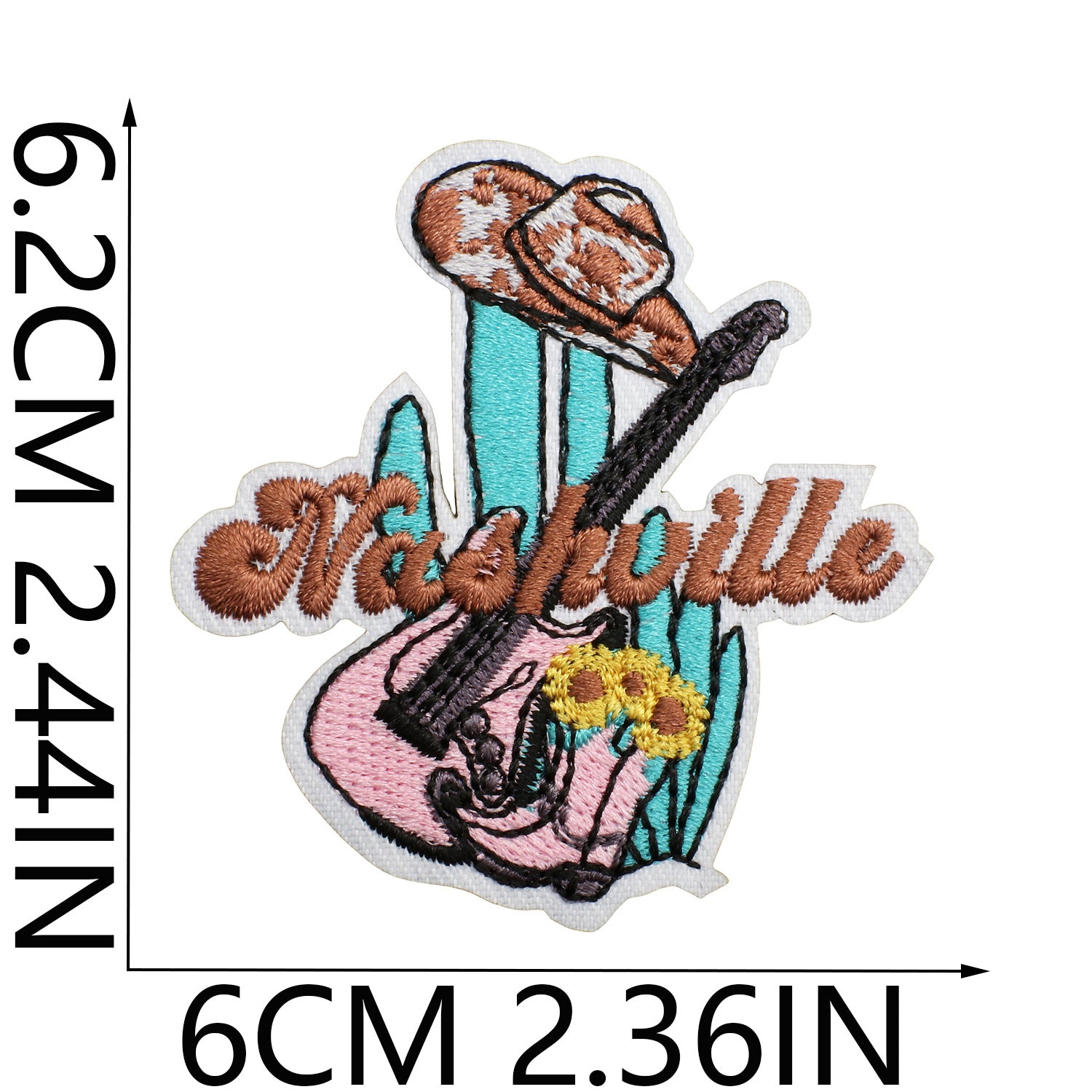 Wholesale Western Denim Embroidery Cloth Sticker FS