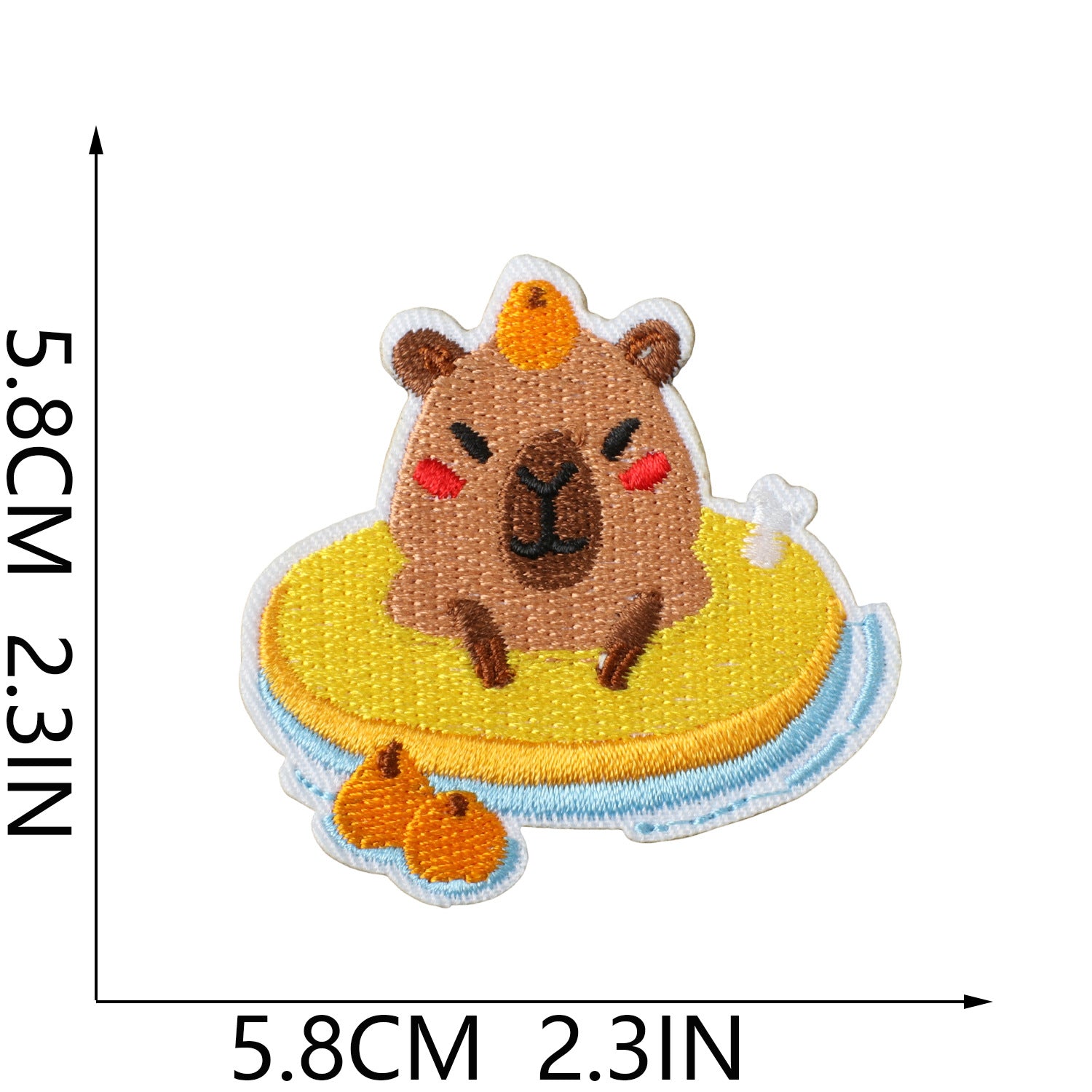 Wholesale Cute Capybara Cartoon Sun Embroidery Patch Iron On Decorative Accent For Clothing Bags DIY Gift Resale