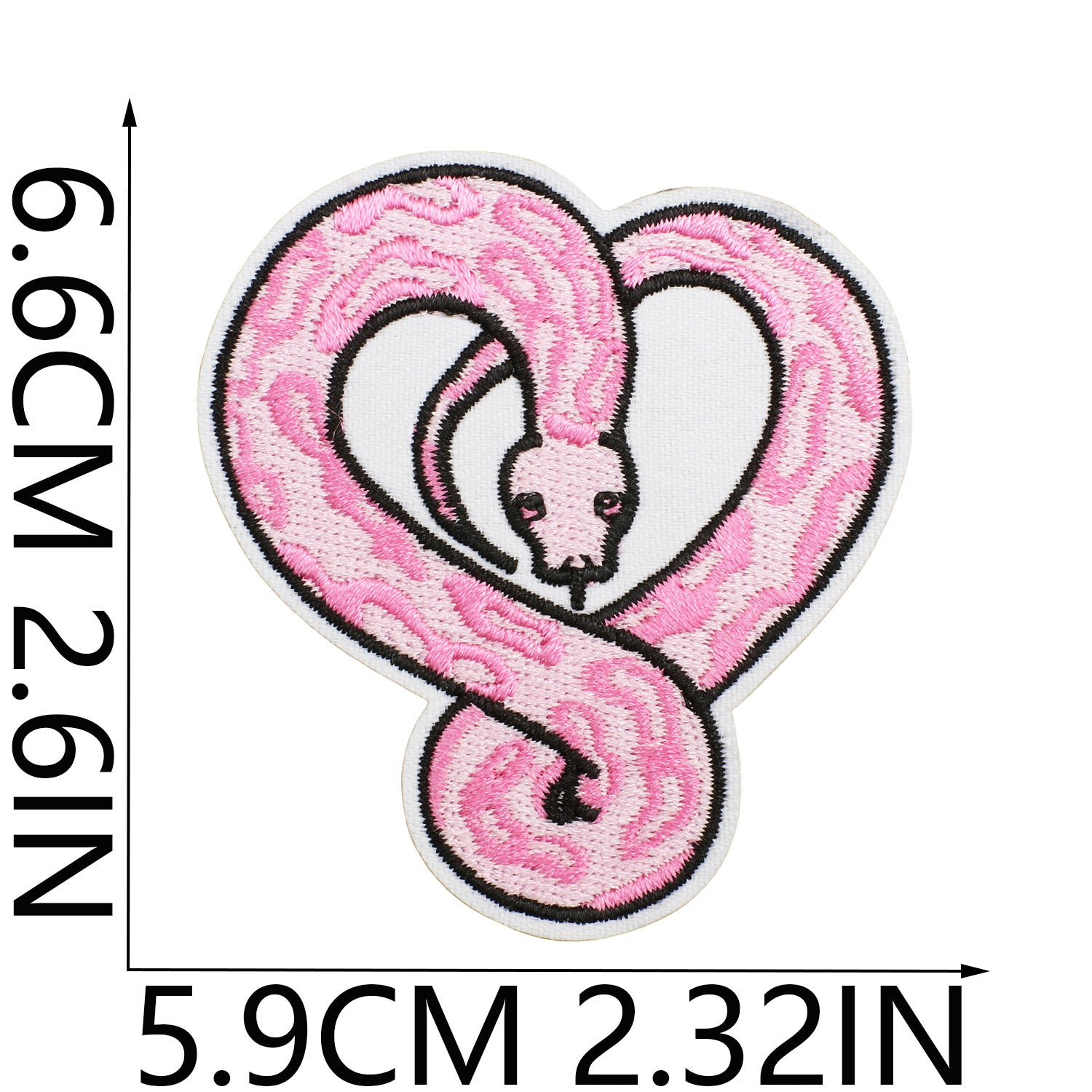 Wholesale Pink Python Embroidered Cloth Sticker