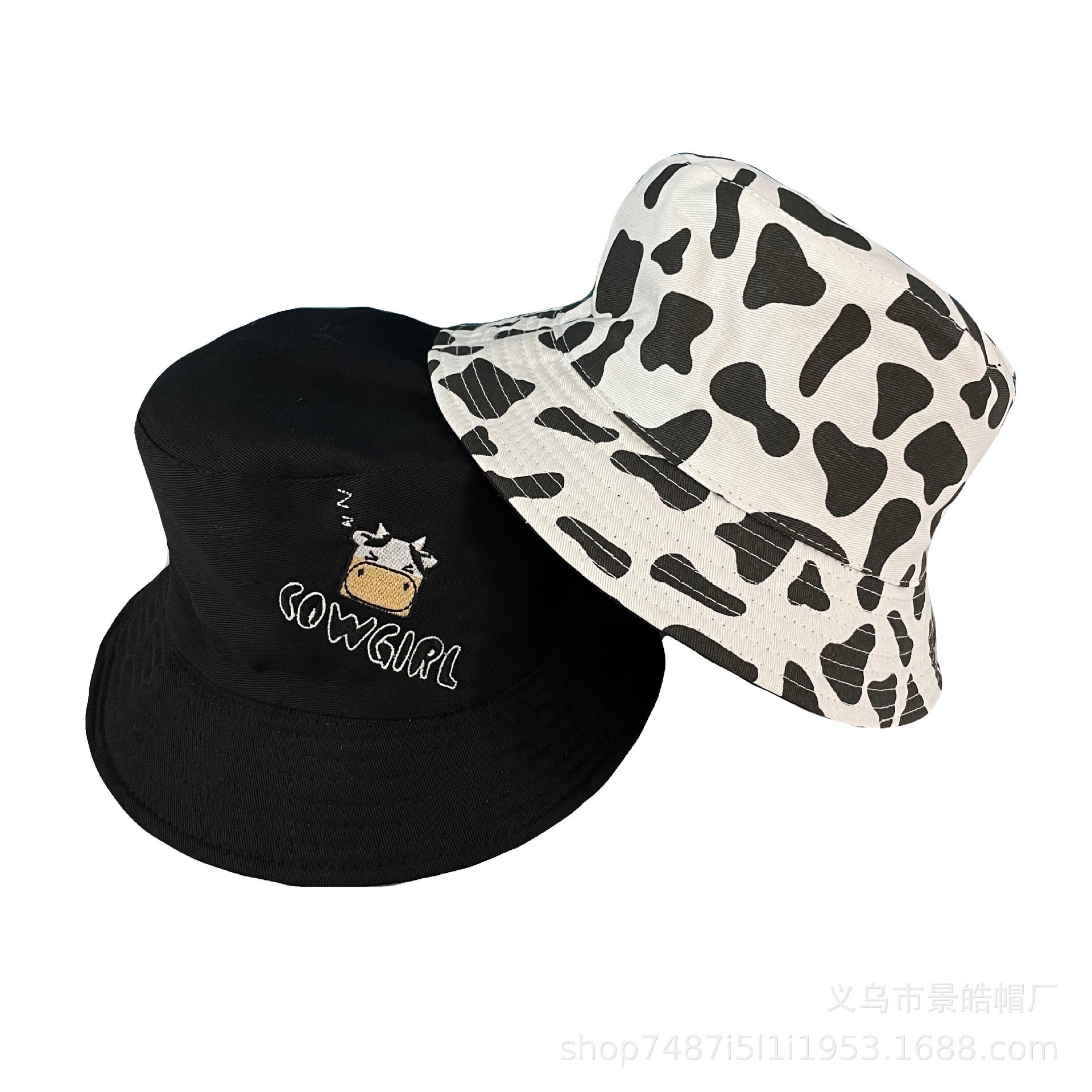 Wholesale Summer Polyester Cow Print Bucket Hat