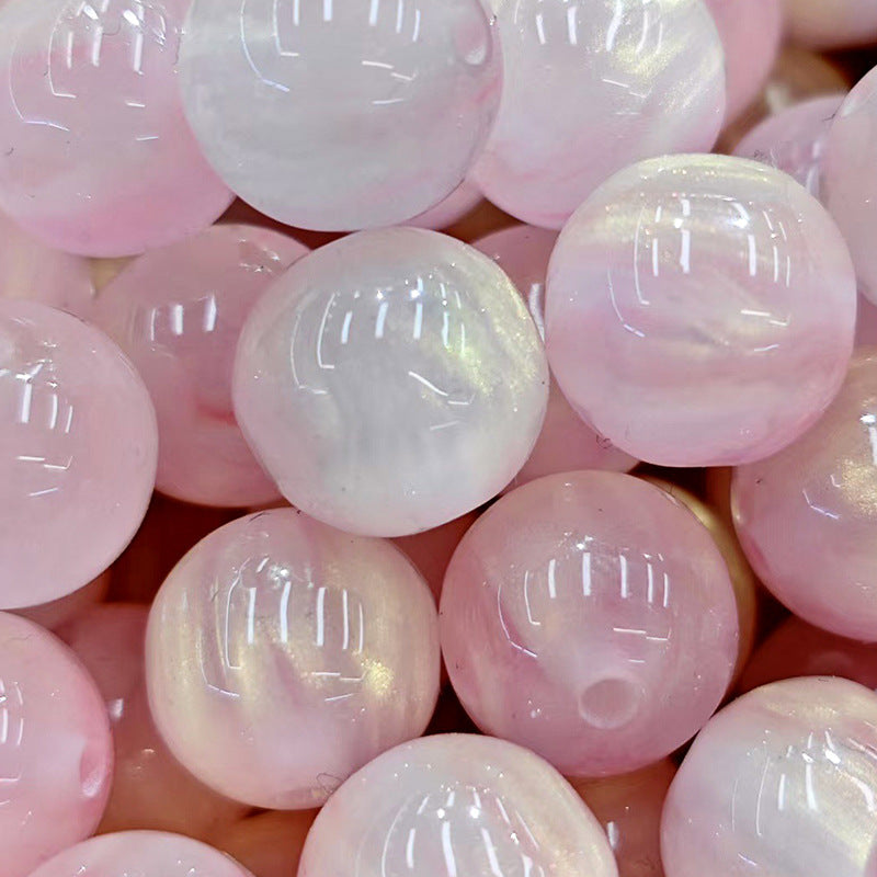 Wholesale 10pcs/pack Gilded cloud high-end halo round beads Acrylic Beads