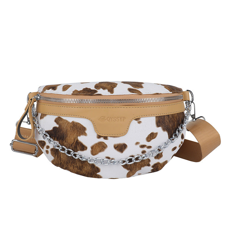 Wholesale Summer High-End Bag Retro Cow Pattern Chest Bag