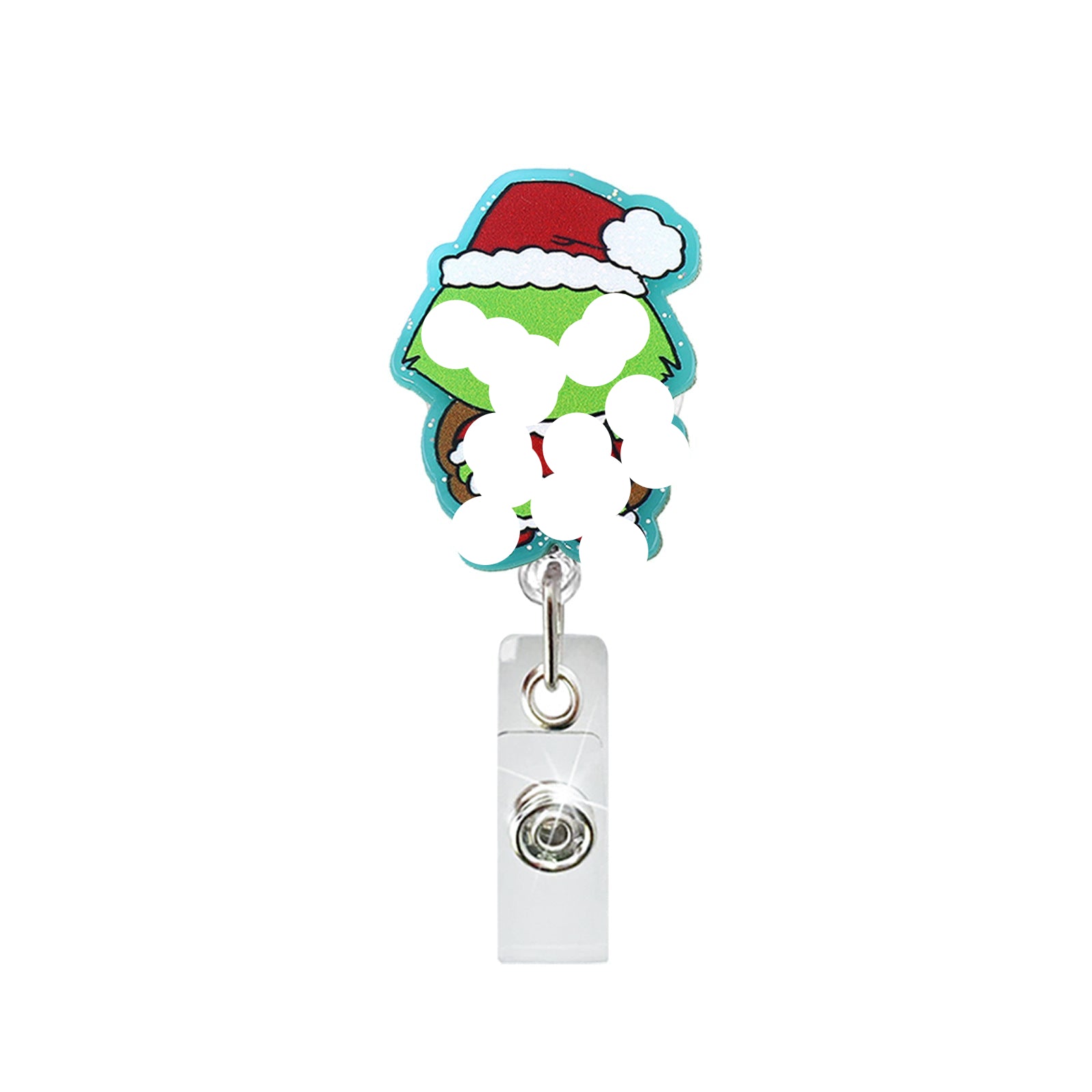 Wholesale Christmas series easy-pull retractable rotating badge