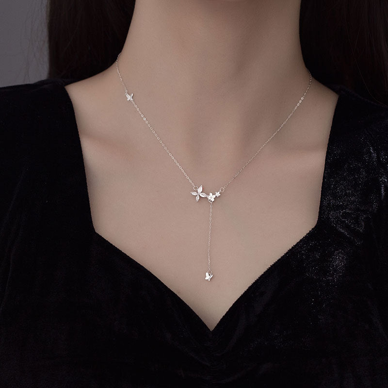 Wholesale S925 Silver Butterfly Necklace