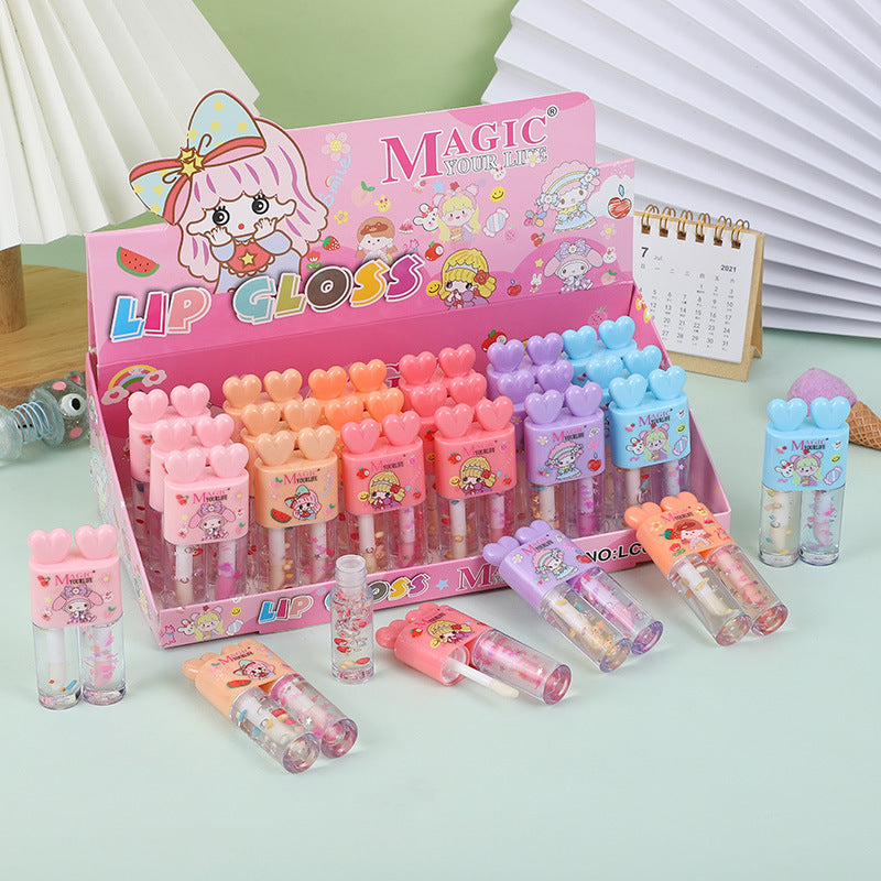 Wholesale 24PCS/PACK Plastic Fruit Flavor Lip Gloss