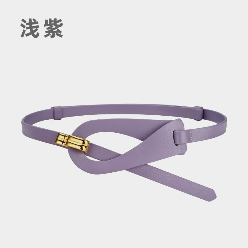 Wholesale Two-layer Cowhide Belt with No Holes for Adjustment and Outer Decoration