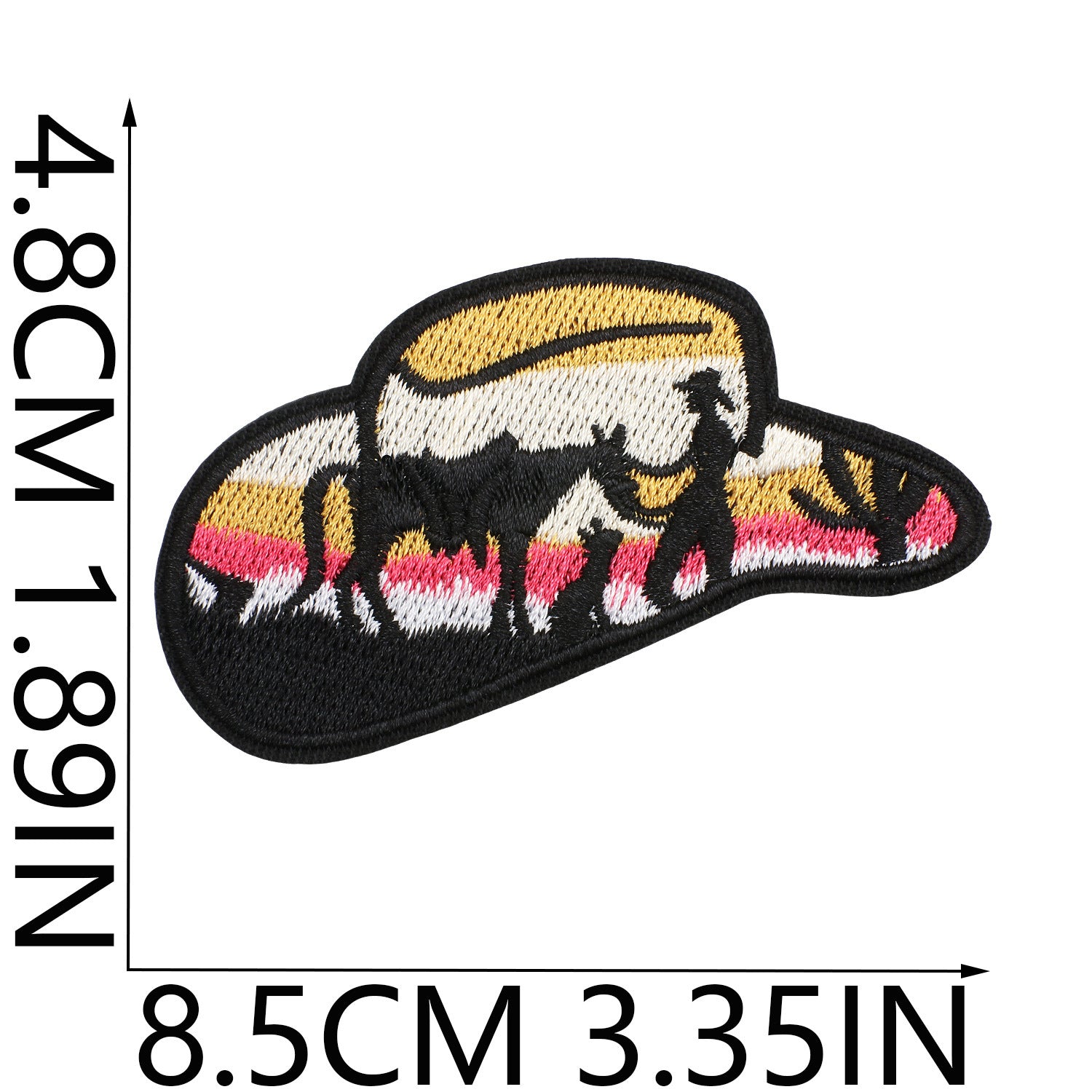 Wholesale Western Cowboy Horse Embroidery Patch Decorative Embroidered Applique For Clothing Resale