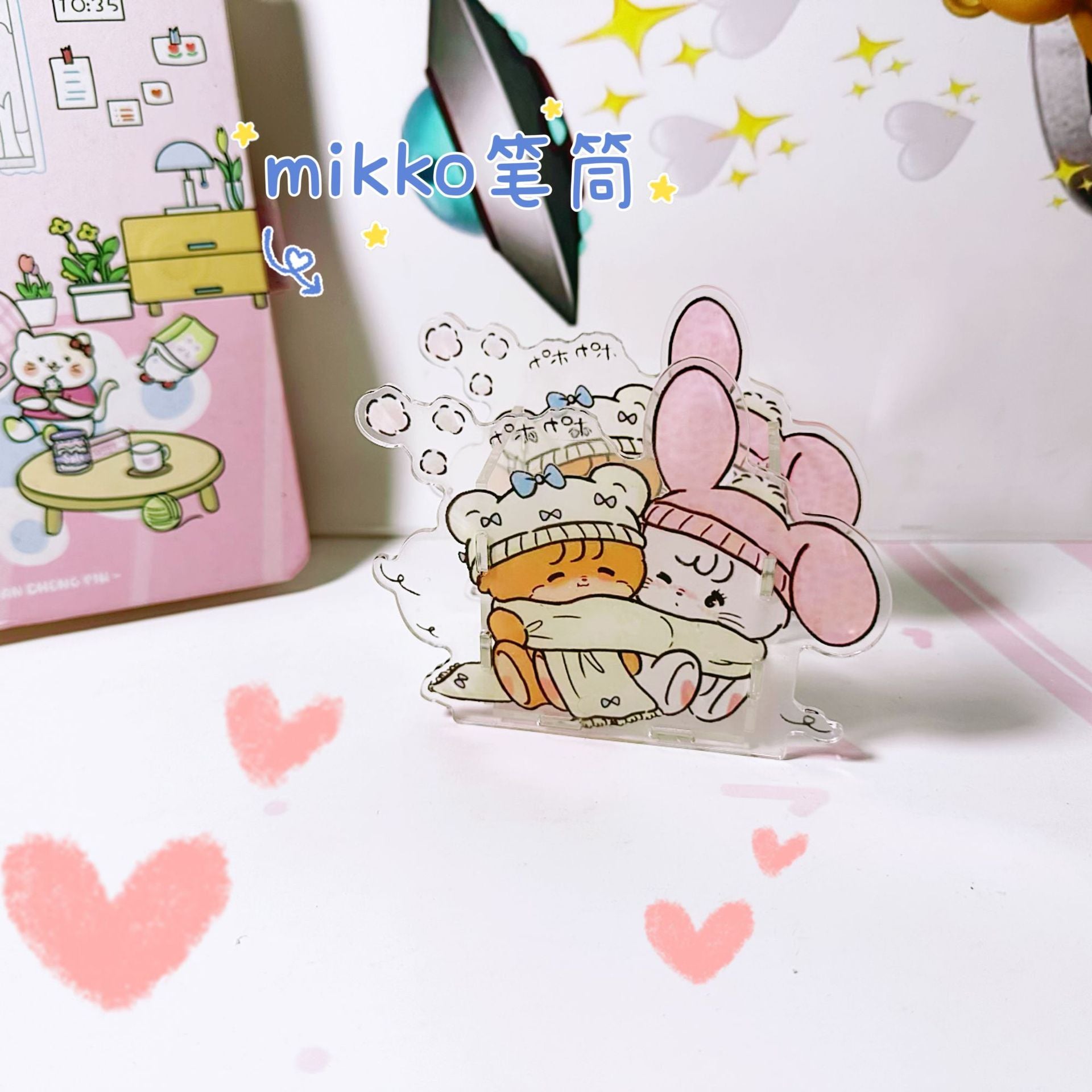Wholesale  Creative Cute Cartoon Acrylic Pen Holder  OLY Exclusive