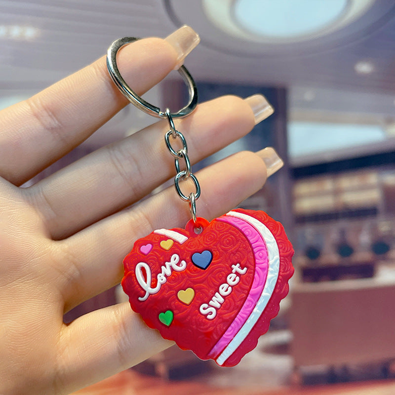 Wholesale PVC LOVE Heart Keychain