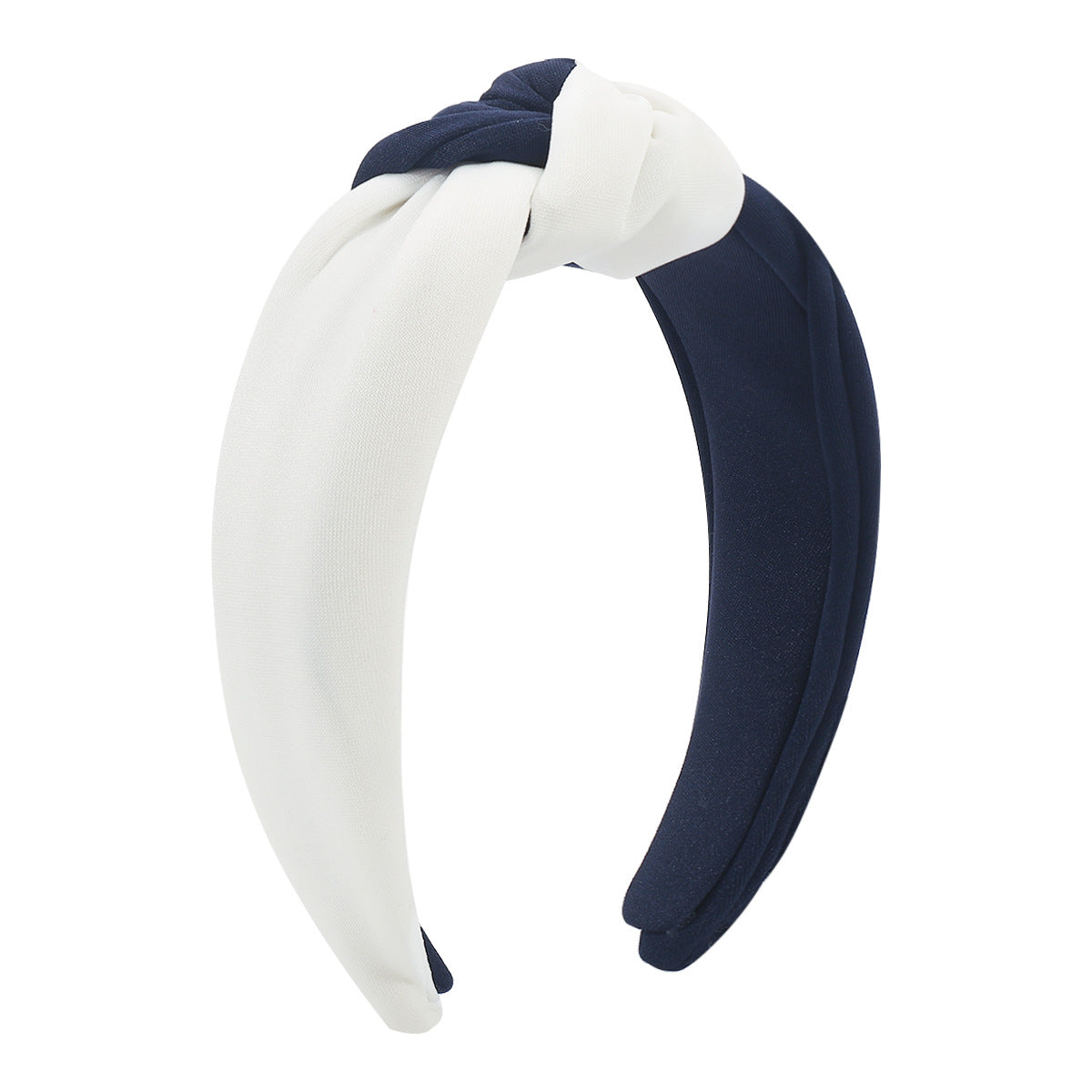 Wholesale Wide Edge Knotting and Color Blocking Fabric Hairbands