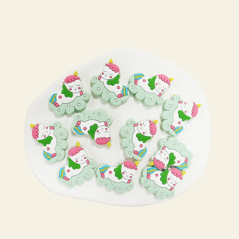 Wholesale 10PCS Unicorn Cartoon Silicone Beads