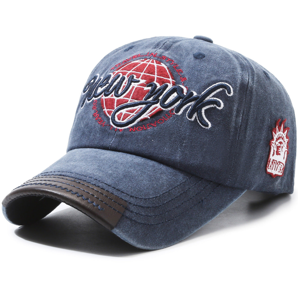 Wholesale Embroidered Washed Visor Baseball Cap