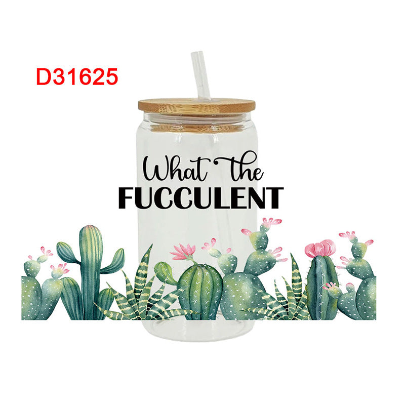 Wholesale Uv Transfer Sticker Glass Cup 16oz Cup UV DTF Wraps