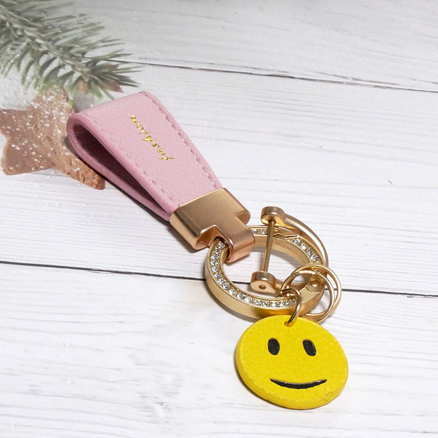 Wholesale of Short Style Diamond Inlaid Zinc Alloy Keychains