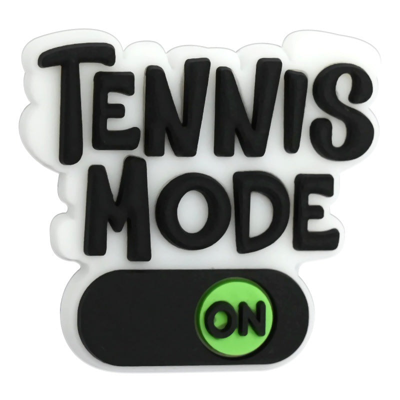 Wholesale Random 100pcs/pack PVC soft rubber perforated beaded accessories for ball sports series   Focal Beads