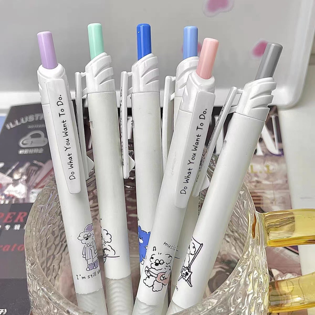 Wholesale Plastic Push Neutral Pens
