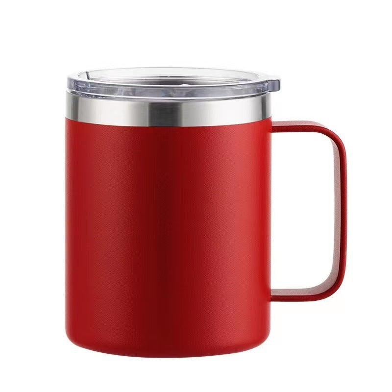 Wholesale Tumbler 12oz Stainless Steel Handle Insulated Solid Color Mug