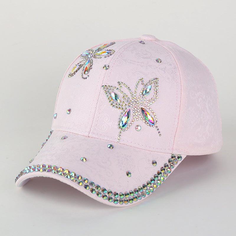 Wholesale Fabric Inlaid Diamond Bow Baseball Caps