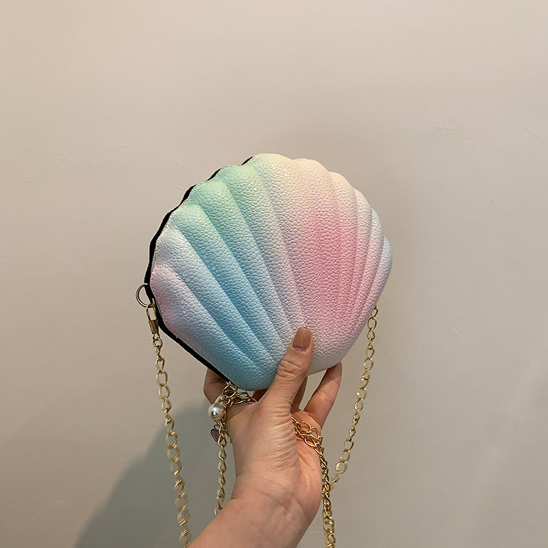 Wholesale Gradient Shell Bag Chain PU Shoulder Crossbody Bag