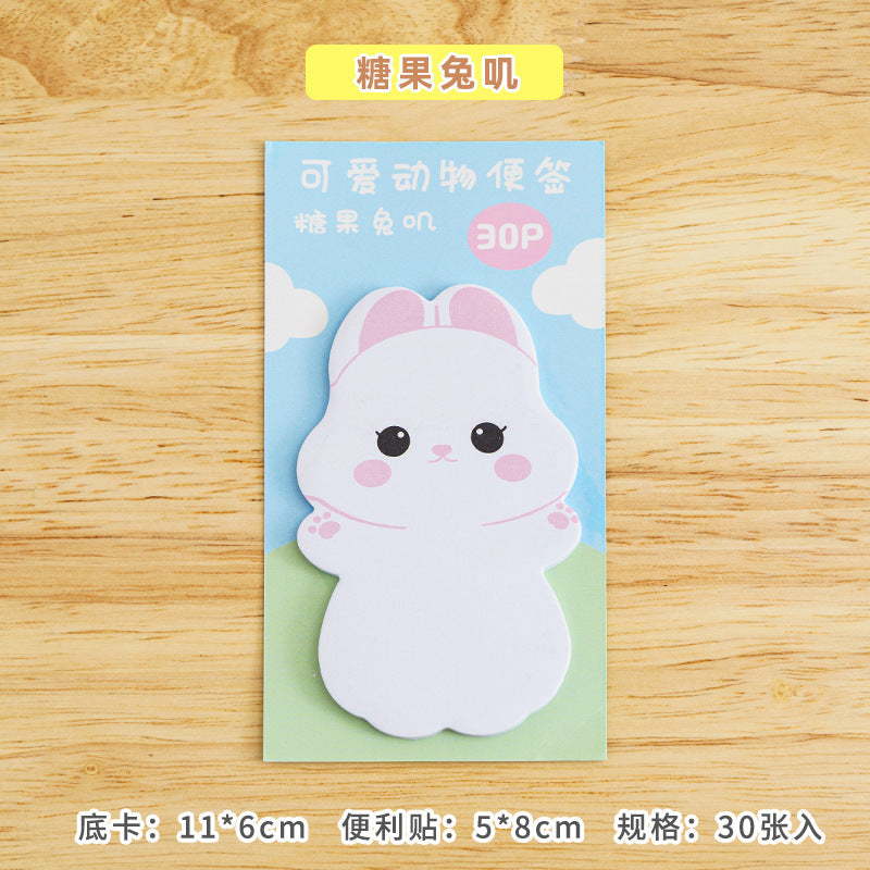 Wholesale Cute cartoon animal-shaped post-it notes
