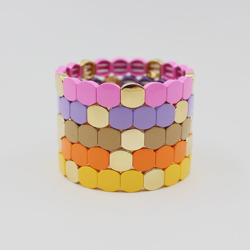 Pulseras de aleación al por mayor de aleación pintada