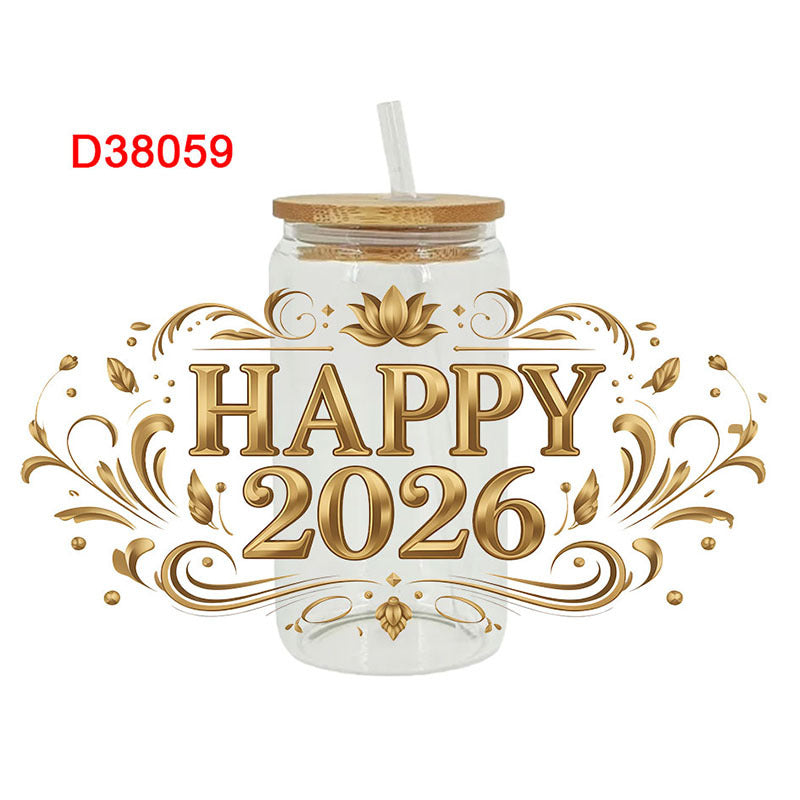 Wholesale UV transfer sticker for glass cups sticker 16OZ UV DTF WRAPS