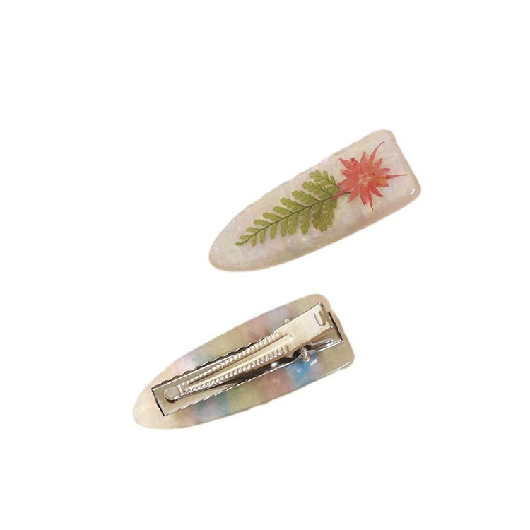 Wholesale 6pcs Pearlescent Real Flower Hairpins