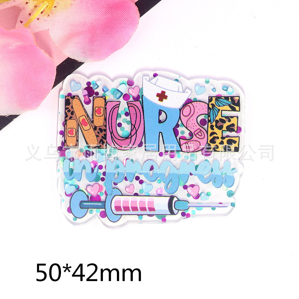 Wholesale 10pcs Cartoon Anime Letters Medical DIY Patch Accessories FlatBack