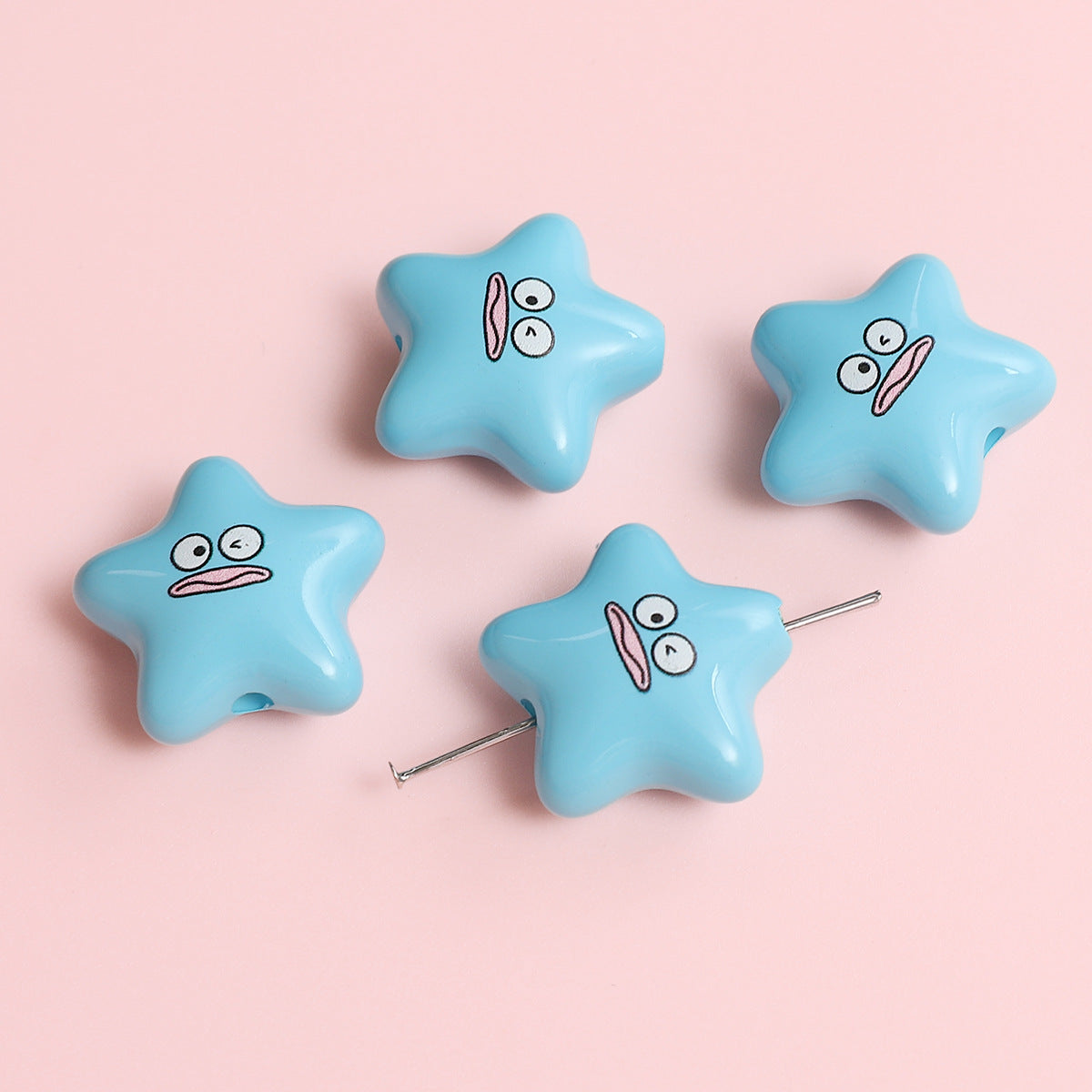 Wholesale  Printed Beads Cartoon Beaded Handmade DIY  Acrylic Beads