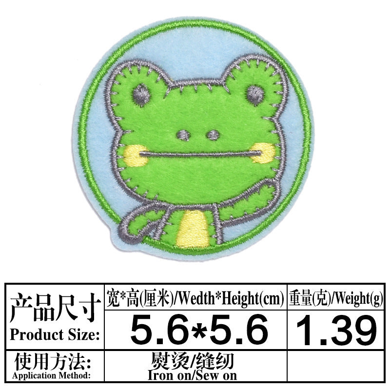 Wholesale Cartoon Animal Embroidered Patches Chic Cloth Applique For Jeans DIY Clothing Decorative Accent Gift Boutique Resale