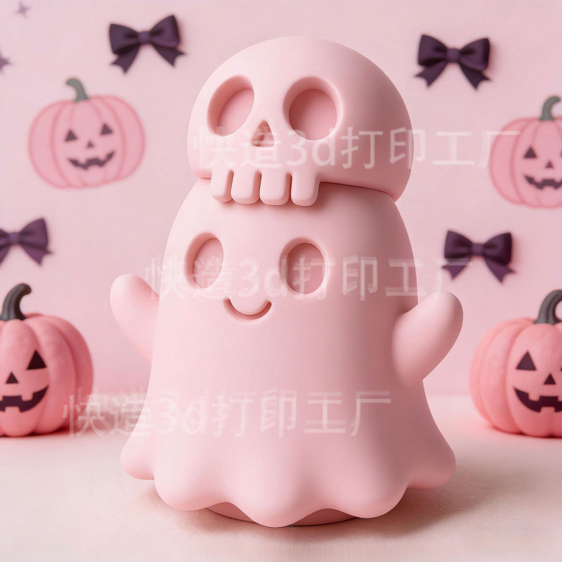 Wholesale 3D White Skull Ghost  Desktop Ornament,  Modern Minimalist Home Decor