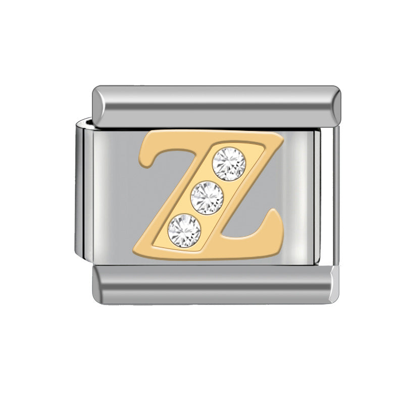 Wholesale Italian Charm Bracelet 9mm DIY Stitched Detachable Monogram Diamond Combination Bracelet