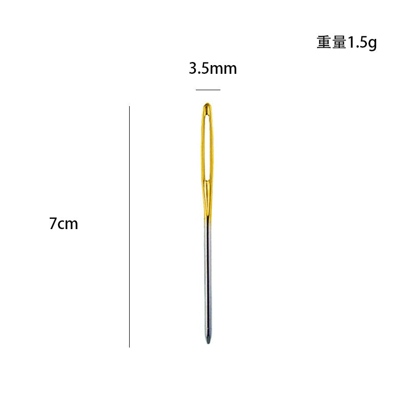 Wholesale 25pcs Household Pointed Hand Sewn Blunt Head Gold Tail Sewn Quilt Cross Stitch Sewing Needle