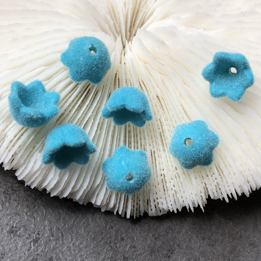 Wholesale 10PCS Flocked Colorful Lily of The Valley Beads