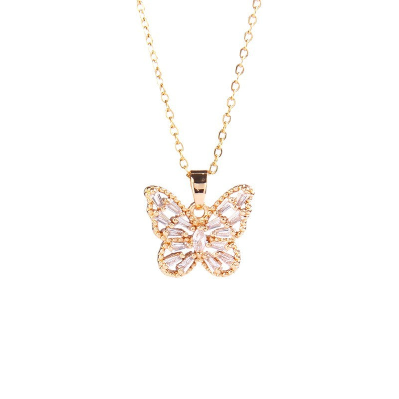 Wholesale Butterfly Necklace All-match Mori Niche Design Pendant