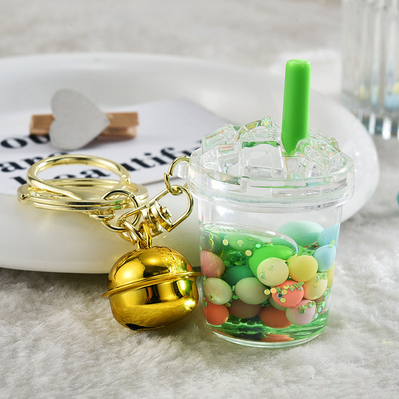 Wholesale Acrylic Liquid Sand Bottle Iceberg Cup Pendant Oil-filled Keychain