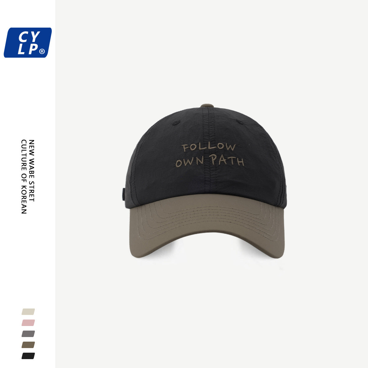 Wholesale Fashionable contrast color stitching letter embroidered baseball cap