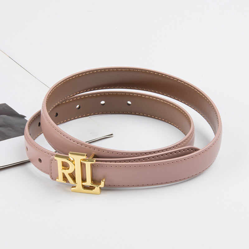 Wholesale Letter genuine leather women' s belt cowhide belt