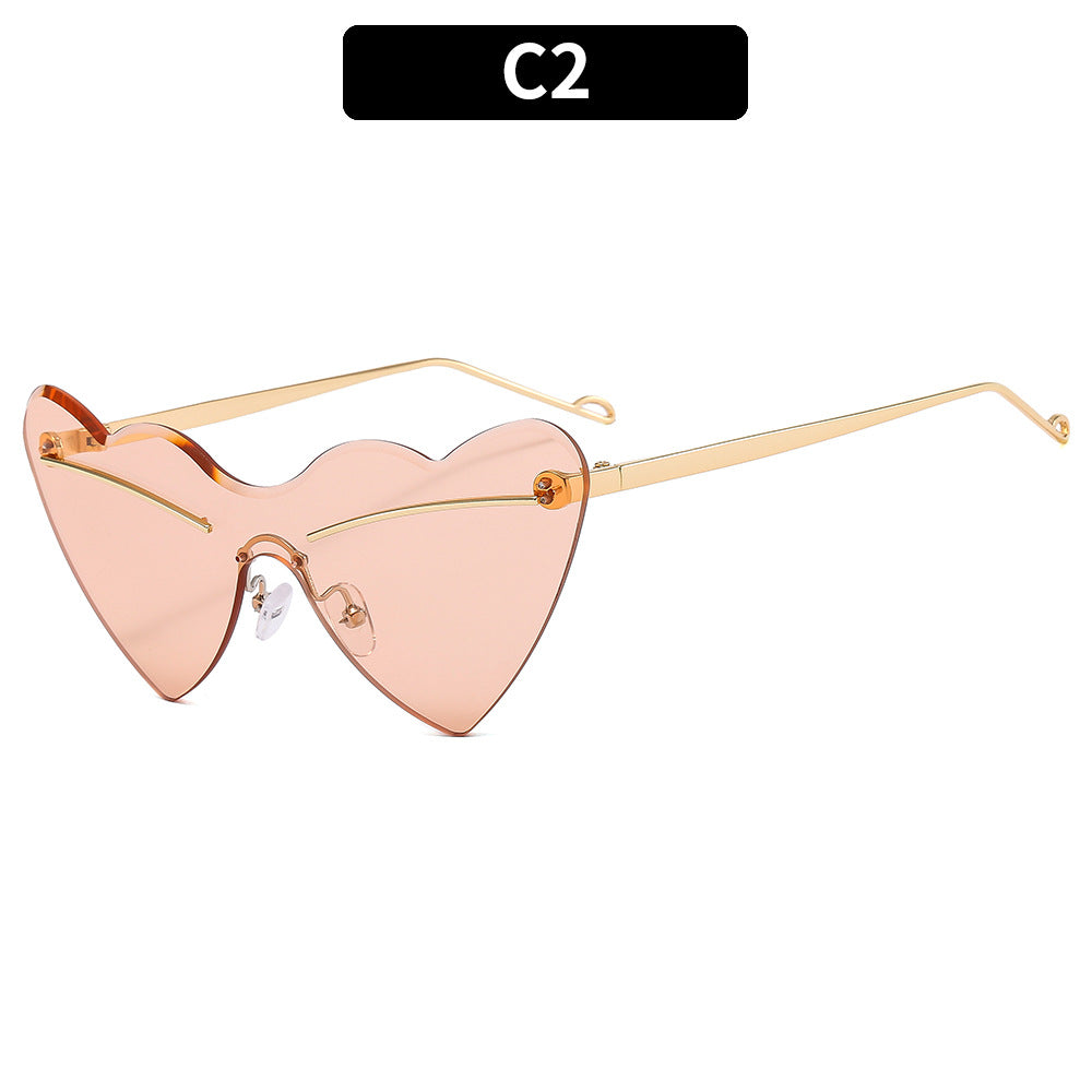 Wholesale Frameless Cut Edge Love PC Sunglasses
