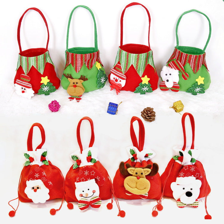 Wholesale Brushed Velvet Apple Bag Guest Gift Candy Wrapping Bag Christmas Gift Bag