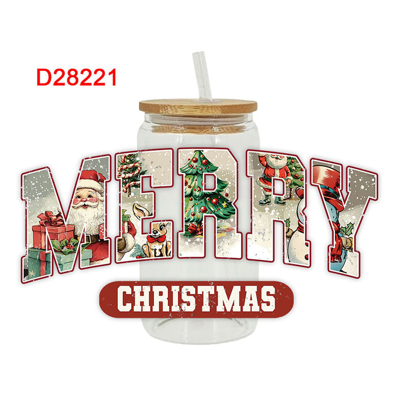 Wholesale Uv Transfer Sticker Glass Cup 16oz Cup UV DTF Wraps UV DTF Wraps