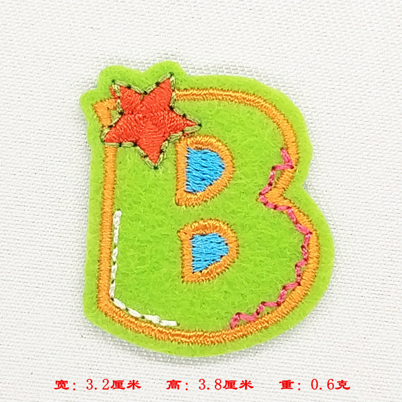 Wholesale Colorful English letter embroidery DIY Patches