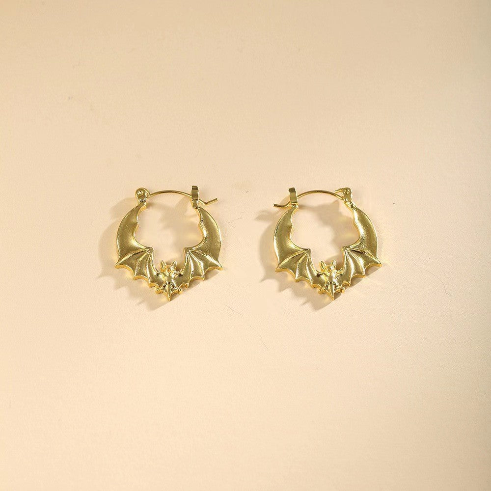 Wholesale Punk Bat Alloy Earrings