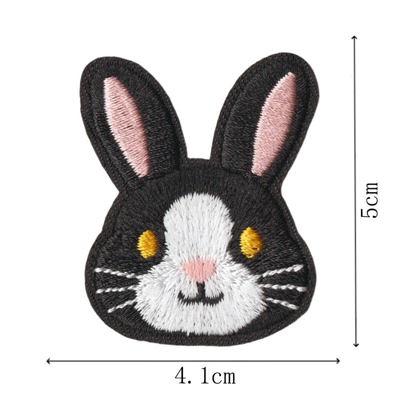 Wholesale Stylish Rabbit Bow Embroidered Patches 9 Pack Heat Activated DIY Clothing Repair Accessory