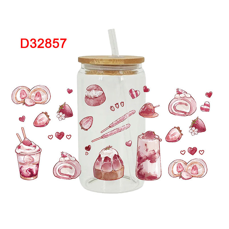 Wholesale Cartoon Dessert Series  16oz Cup UV DTF Wraps