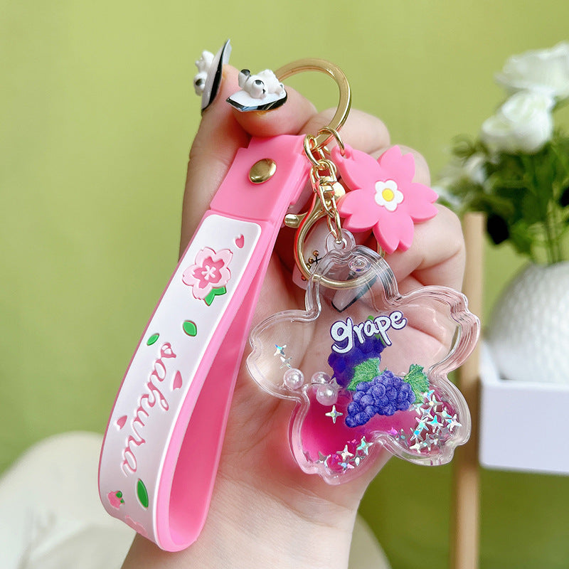 Llavero acrílico al por mayor para frutas engrasadas