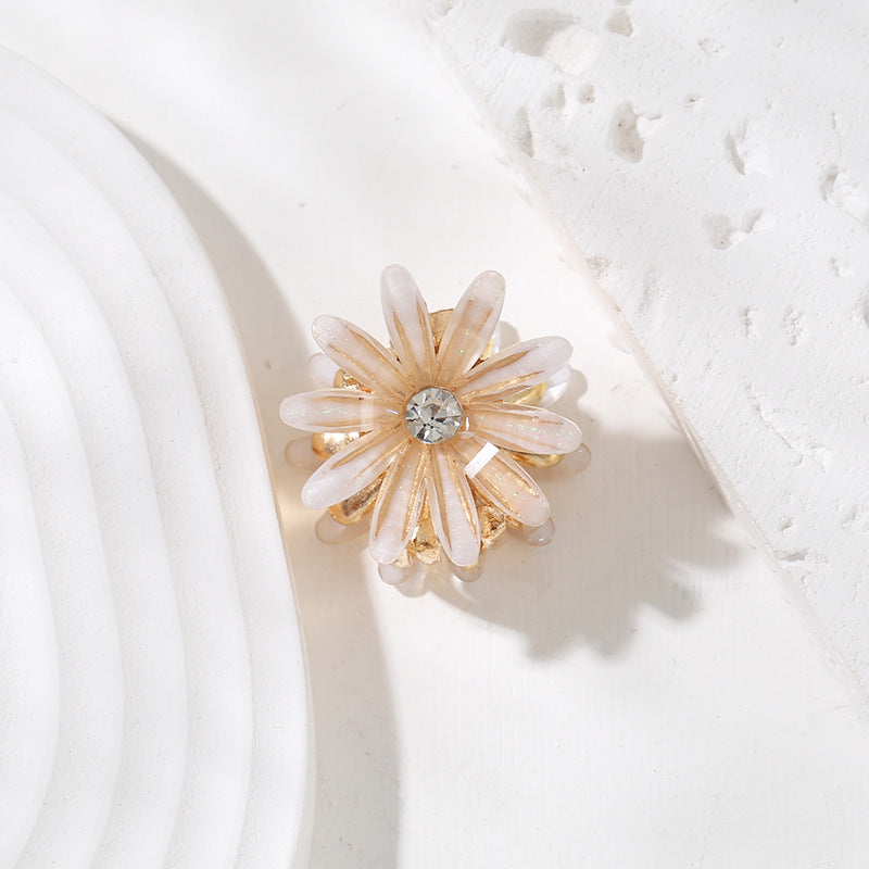 Wholesale crystal alloy flower hair clip