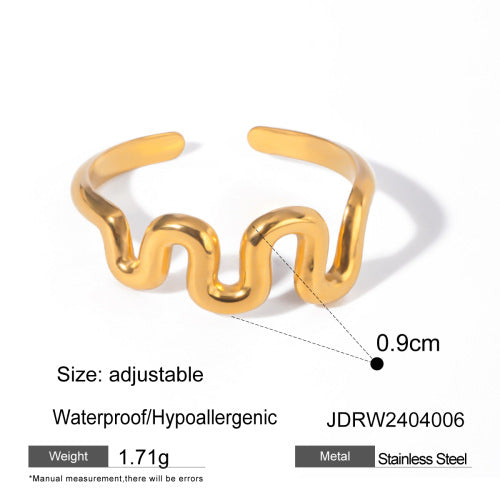 Wholesale Small irregular simple open titanium steel ring